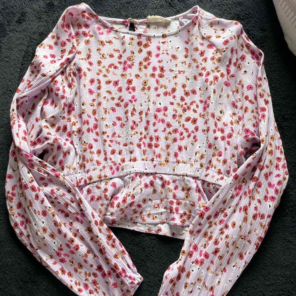 Altar’d State Lilac Floral Blouse